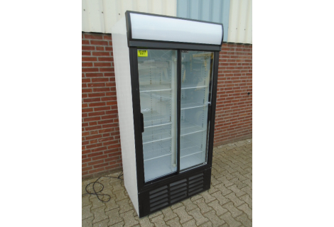 glasdeur koelkast met schuifdeuren 670L.